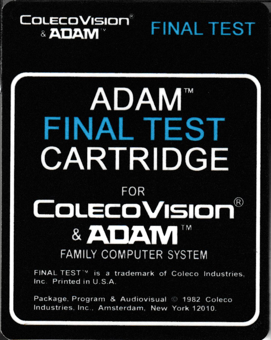 ADAM Final Test - Menu Version