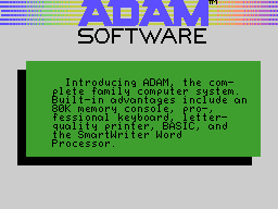 ADAM Demonstration Cartridge