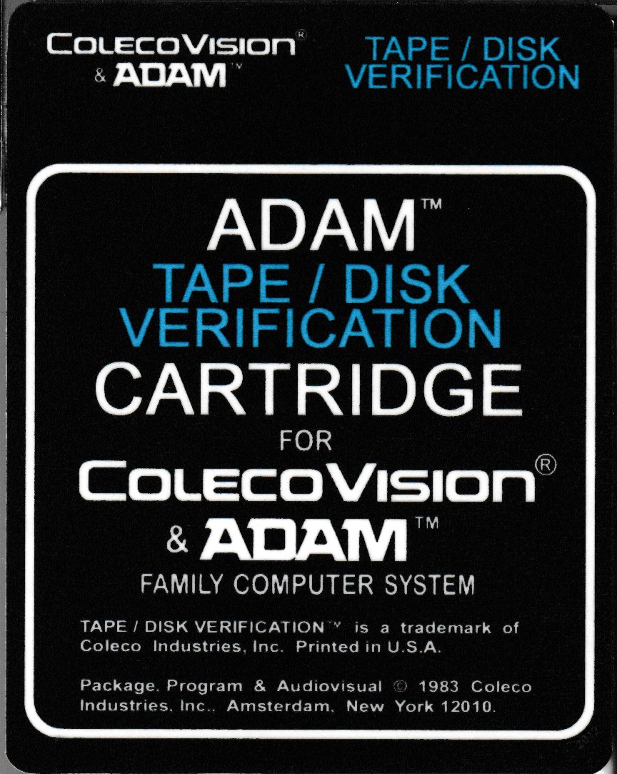 ADAM Tape-Disk Verification
