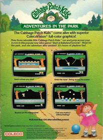 Cabbage Patch Kids: Adventure in the Park US Back Box Art