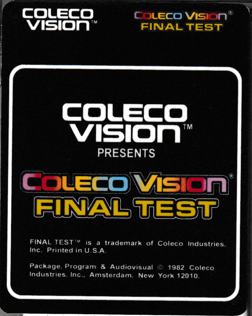 ColecoVision Final Test