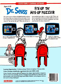 Dr. Seuss: Fix-Up the Mix-Up Puzzler US Back Box Art