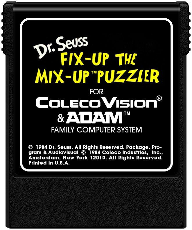 Dr. Seuss: Fix-Up the Mix-Up Puzzler Main Cartridge