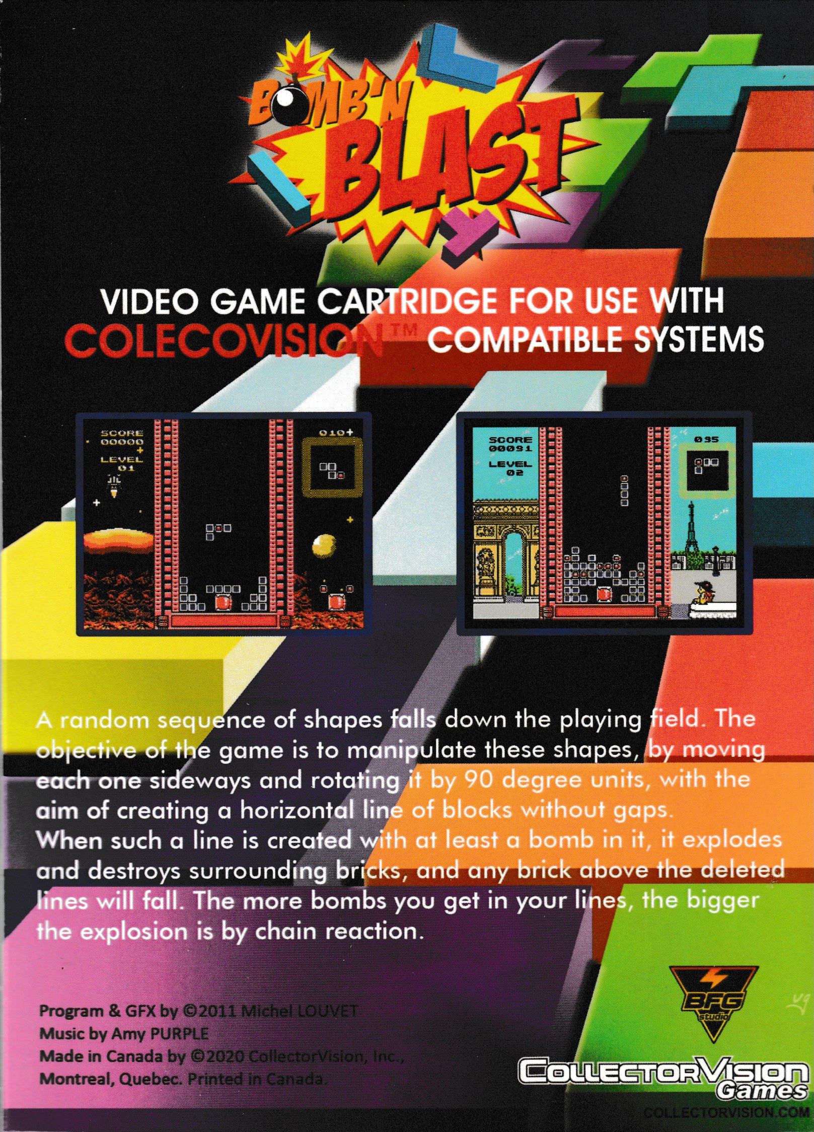 Bomb'n Blast (Re-Release) US Back Box Art