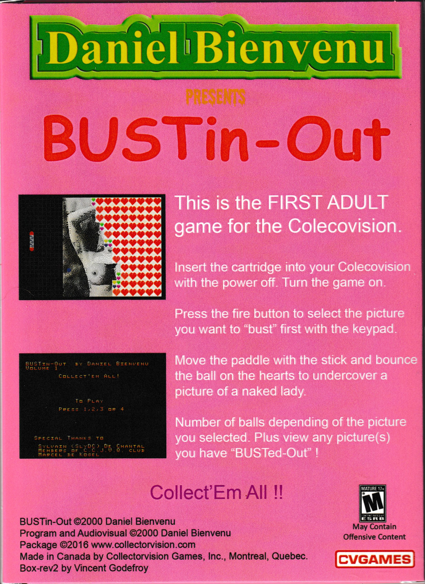 BUSTin-Out Vol. 1 US Back Box Art