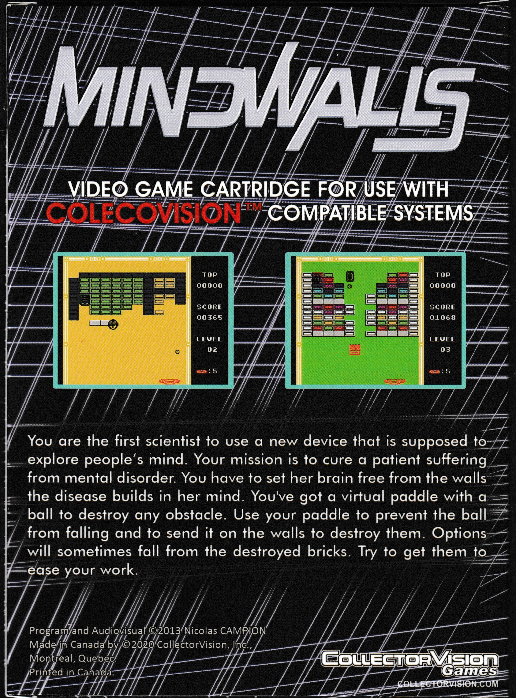 Mindwalls (Re-Release) US Back Box Art