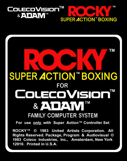 Rocky Battles The Champ Cartridge Label