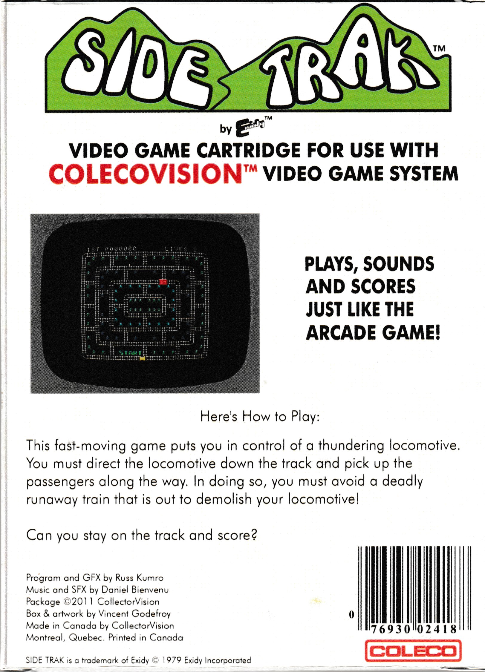 Side Trak (Limited Edition 30th Anniversary) US Back Box Art