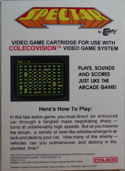Spectar US Back Box Art