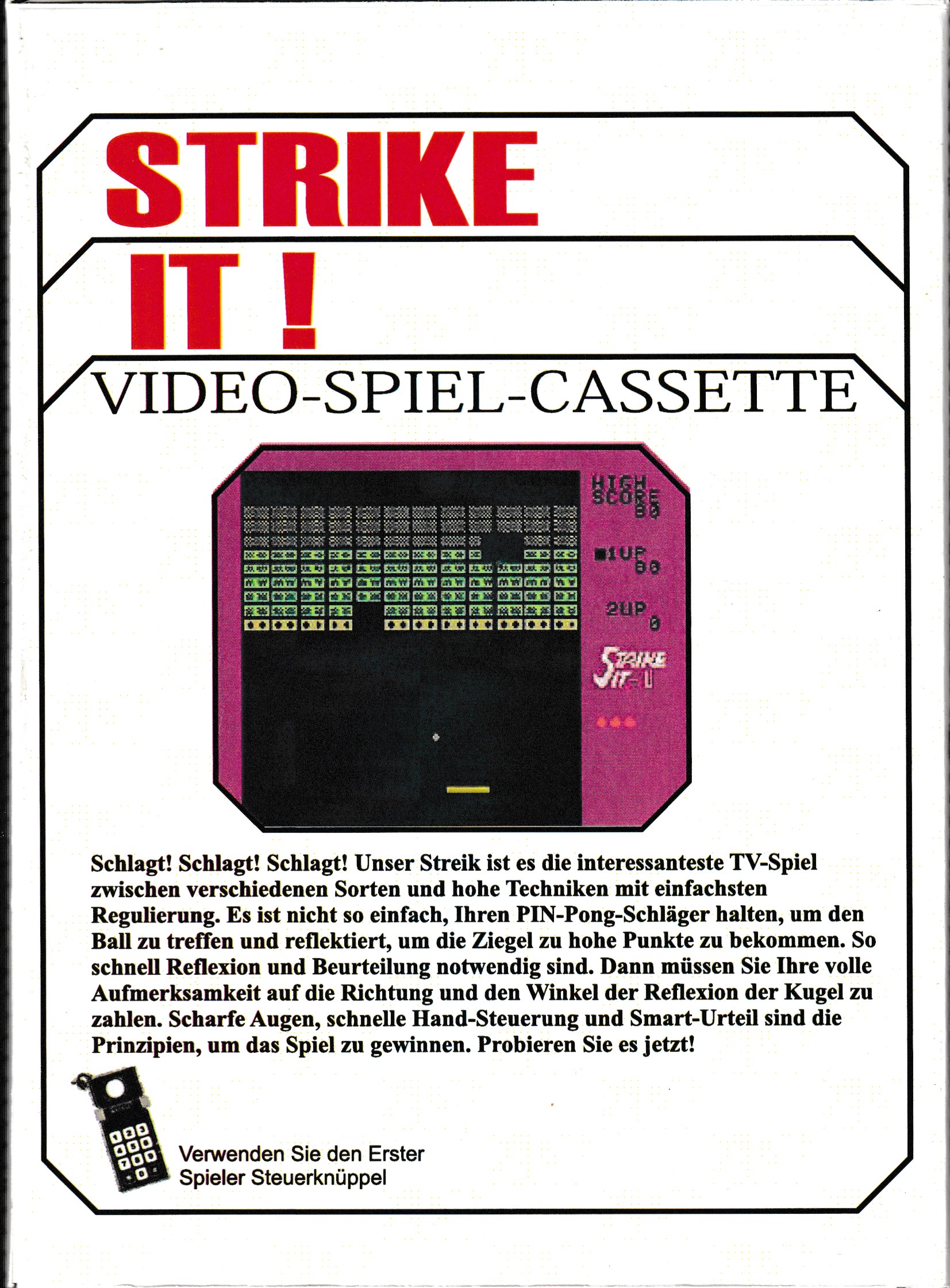Strike It! US Back Box Art