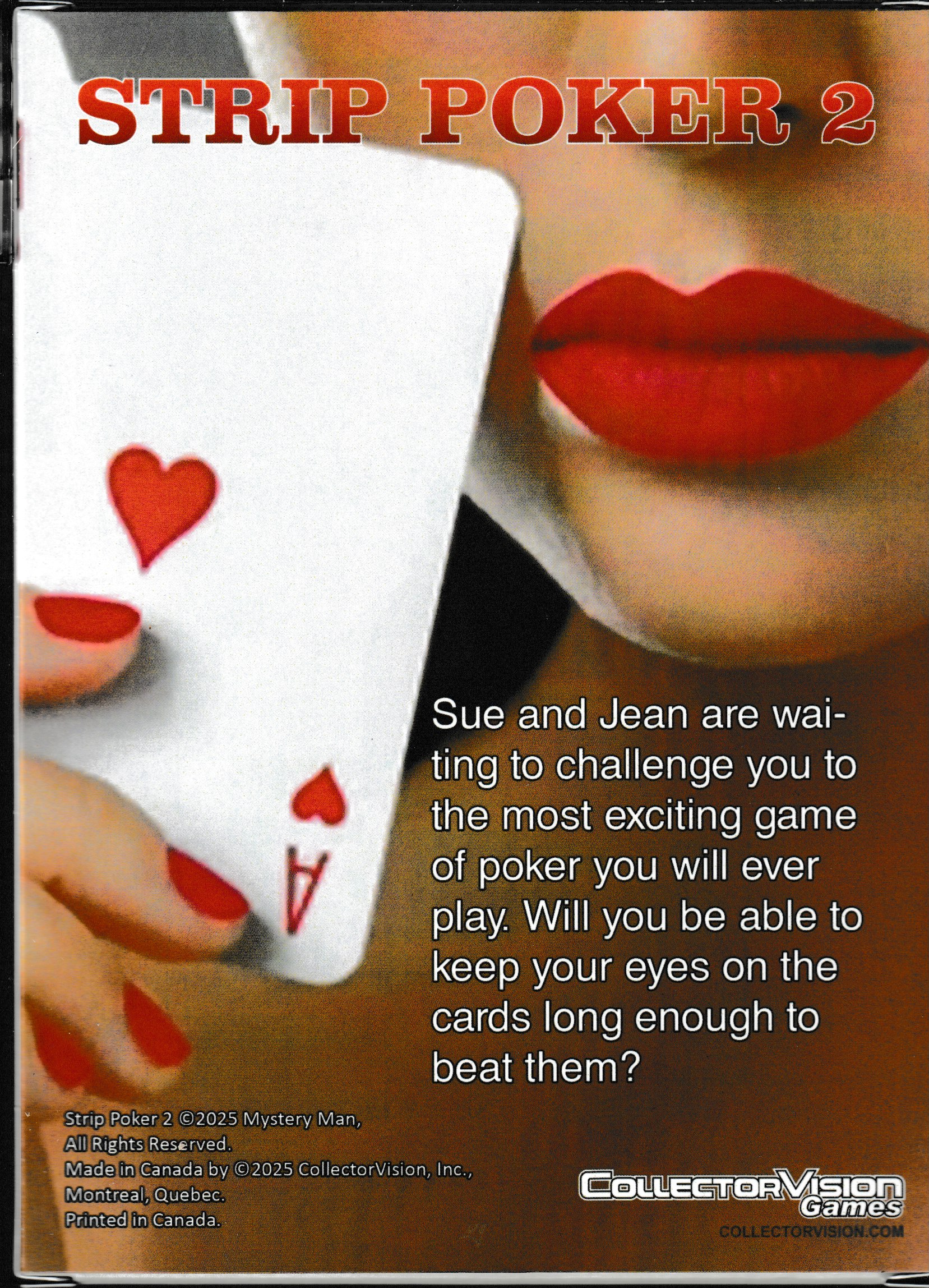 Strip Poker 2 US Back Box Art