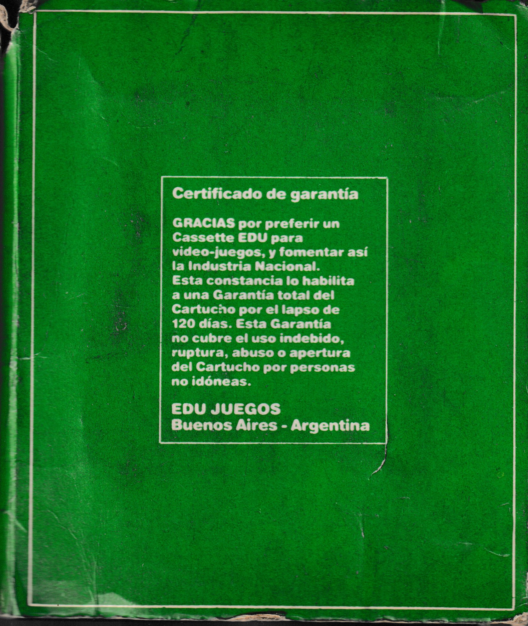 Pitfall II / Threshold US Back Box Art