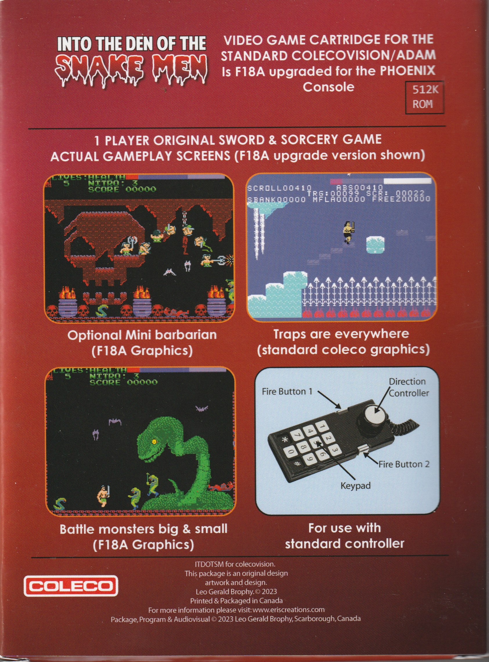 Into The Den Of The Snake Men (Limited) US Back Box Art