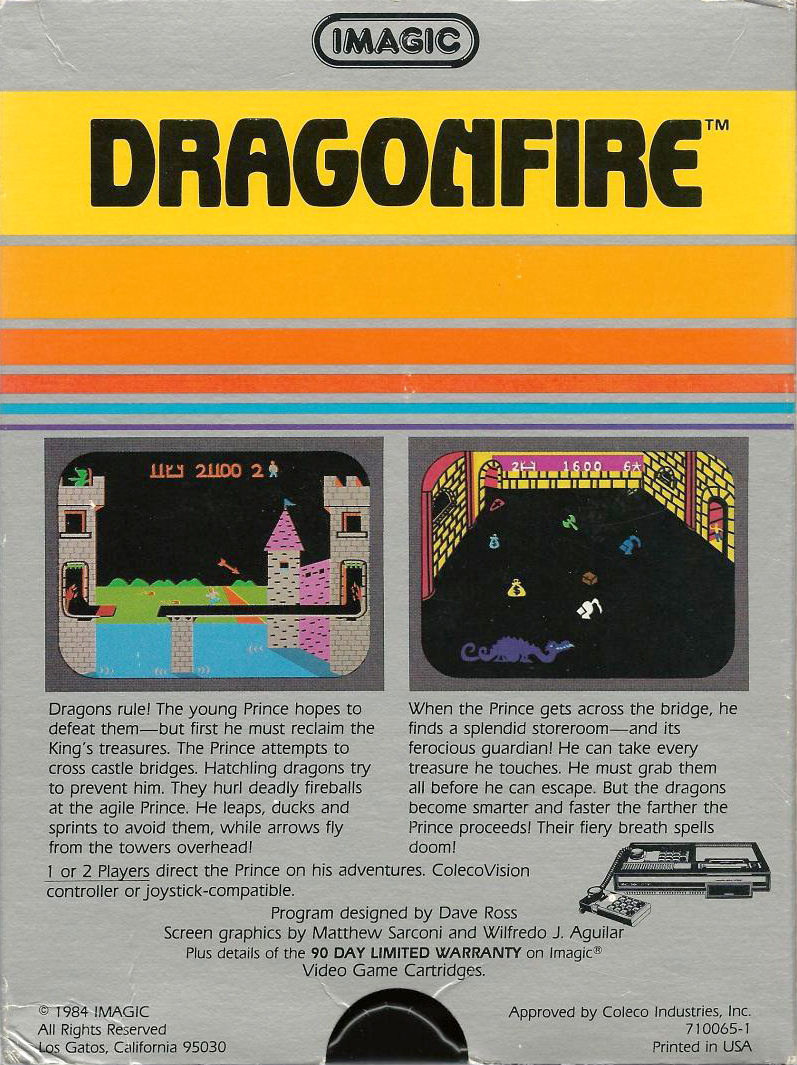Dragonfire US Back Box Art