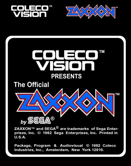 Zaxxon Cartridge Label