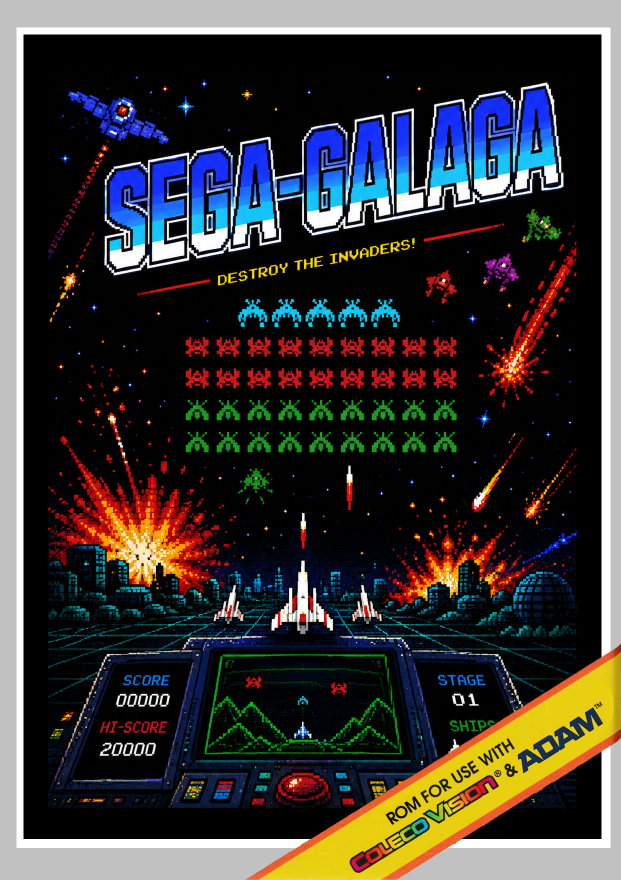 Sega-Galaga (Proto) US Front Box Art