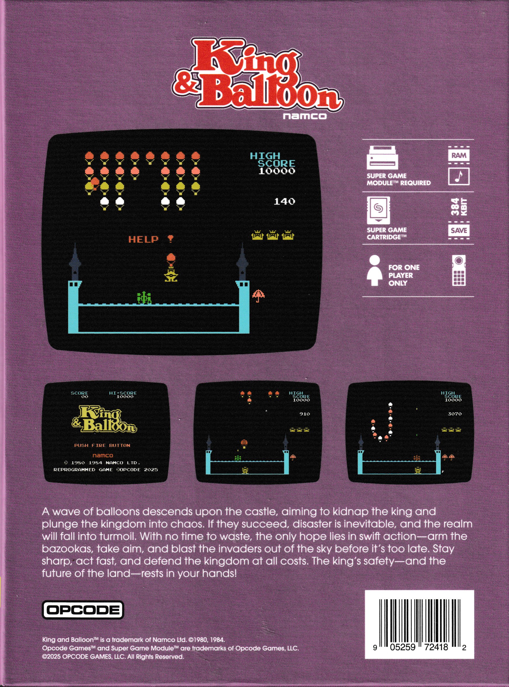 King & Balloon US Back Box Art
