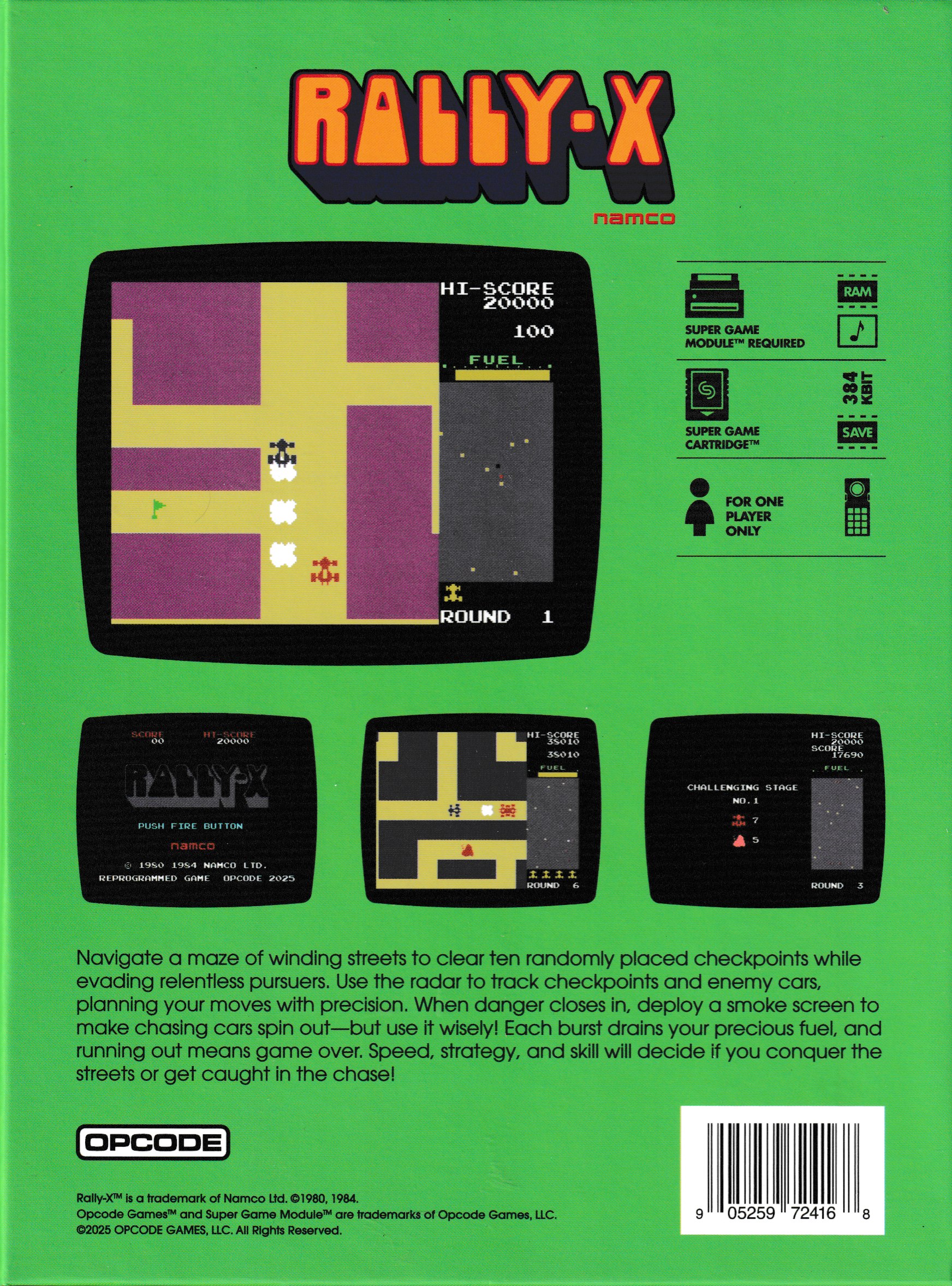 Rally-X US Back Box Art