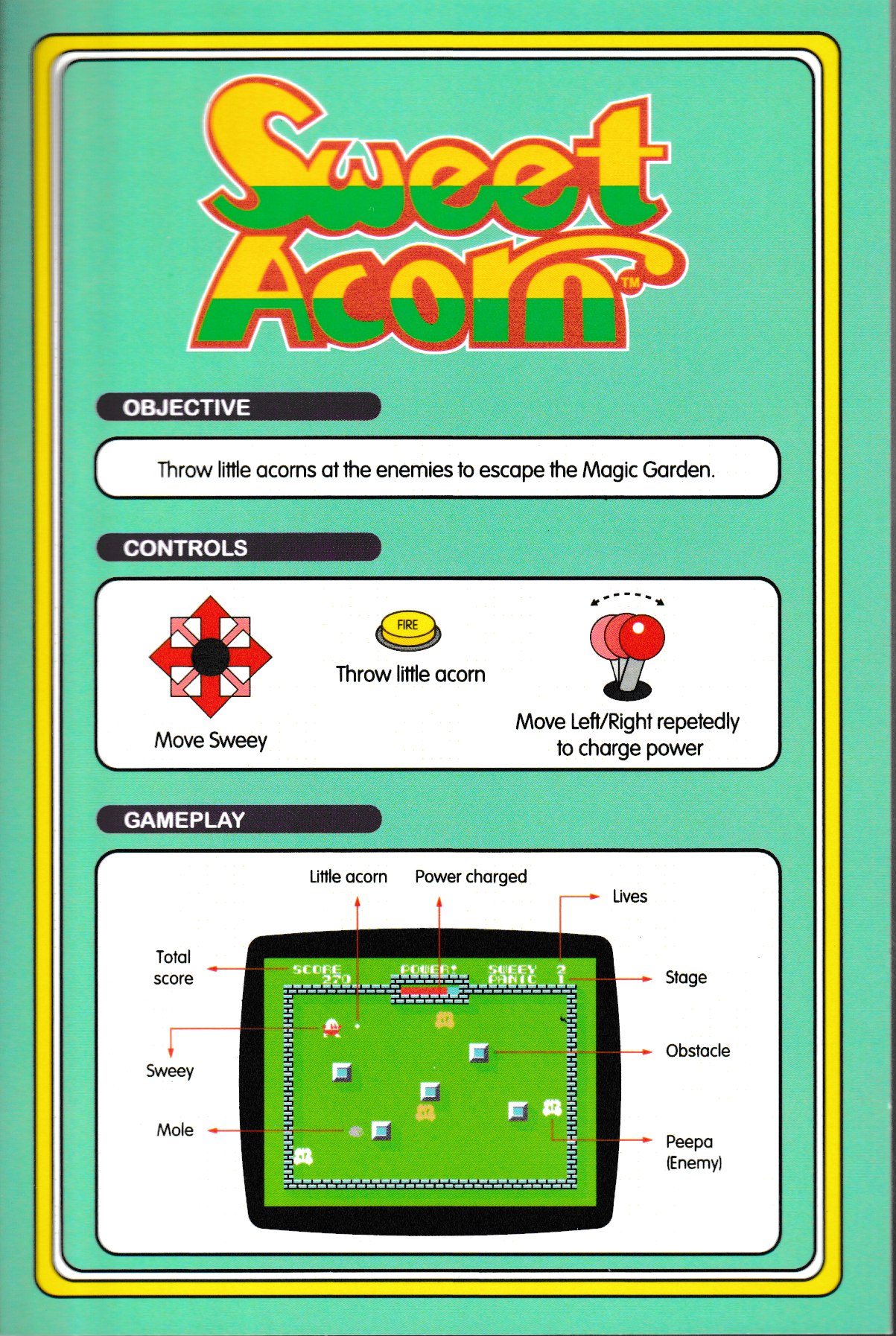 Sweet Acorn US User Manual