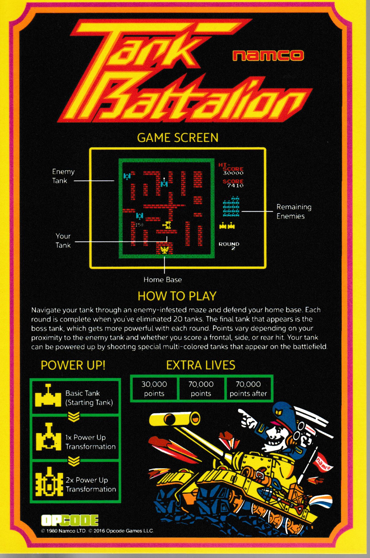 Tank Battalion (Clamshell) US User Manual