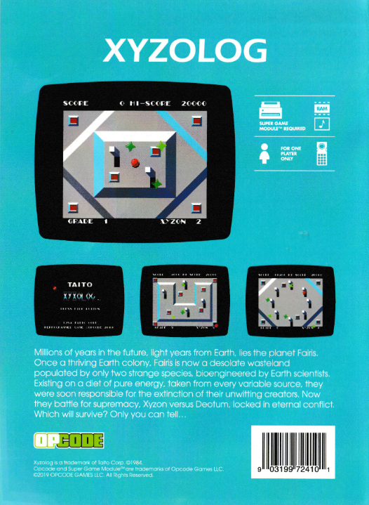 Xyzolog (Clamshell) US Back Box Art