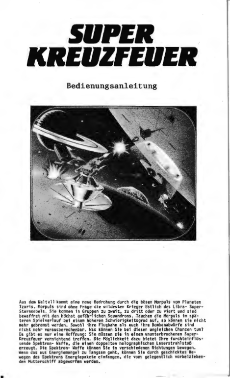 Super Kreuzfeuer (Super Cross Force) US User Manual