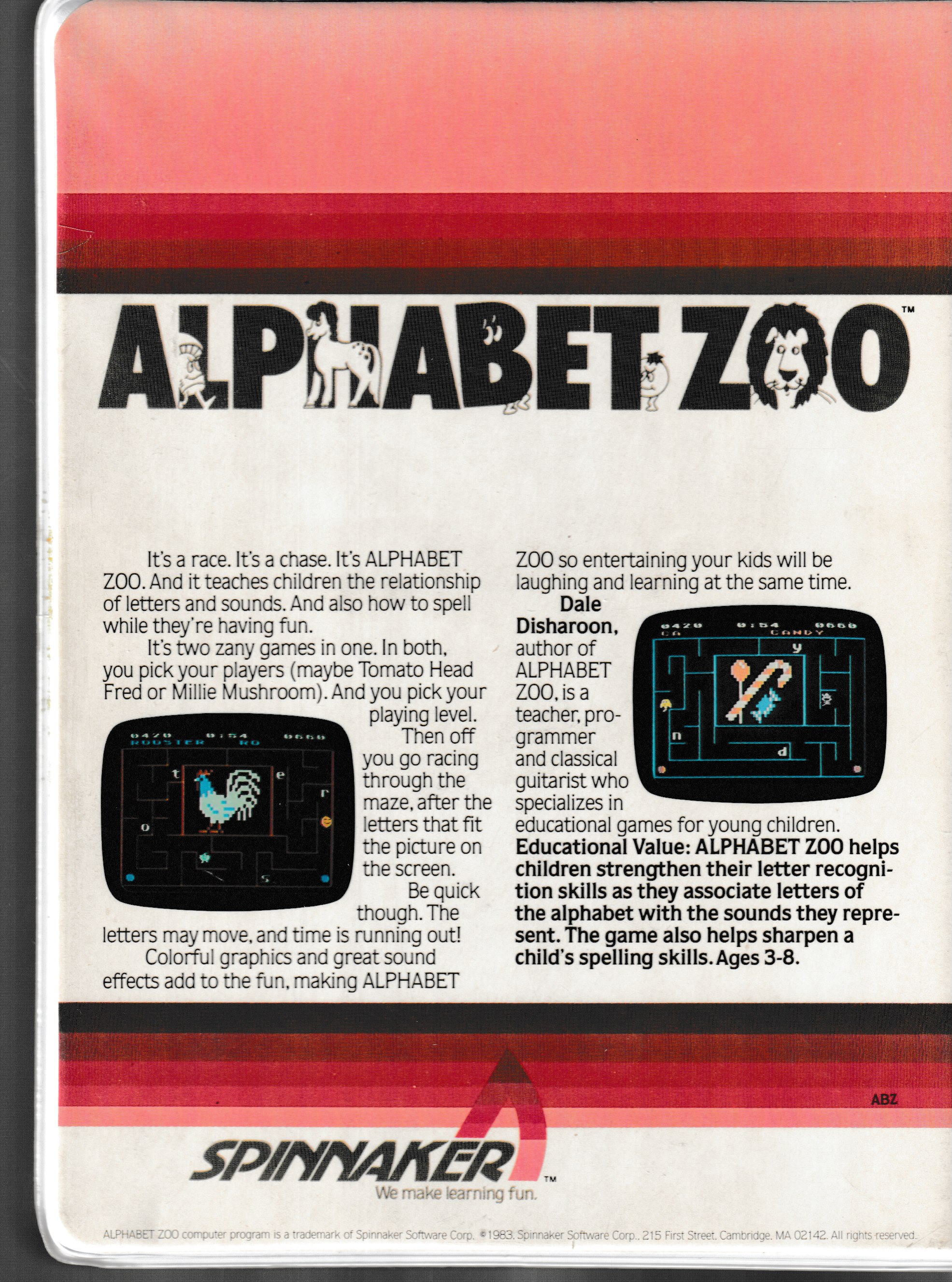 Alphabet Zoo US Back Box Art