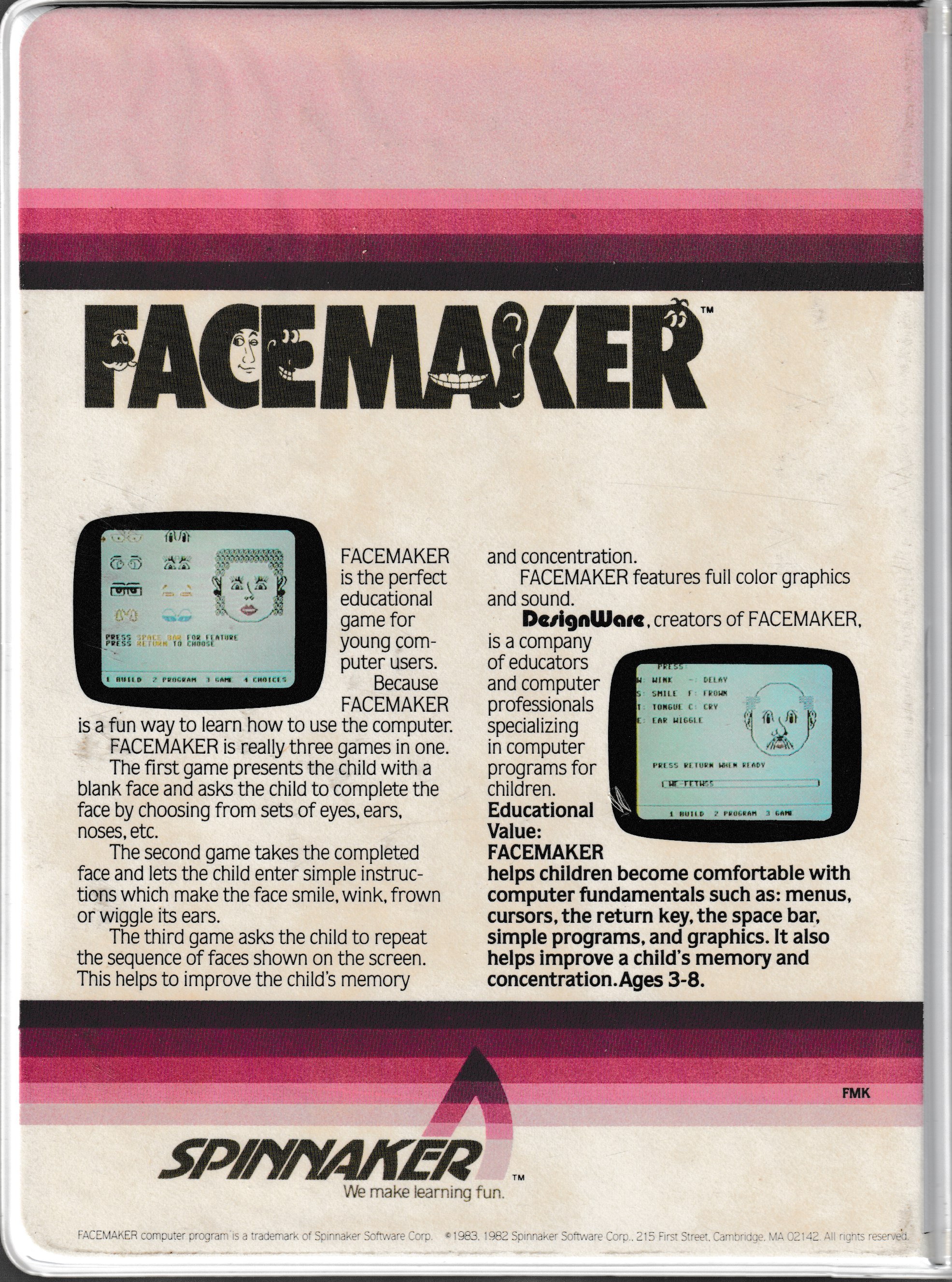 Facemaker US Back Box Art