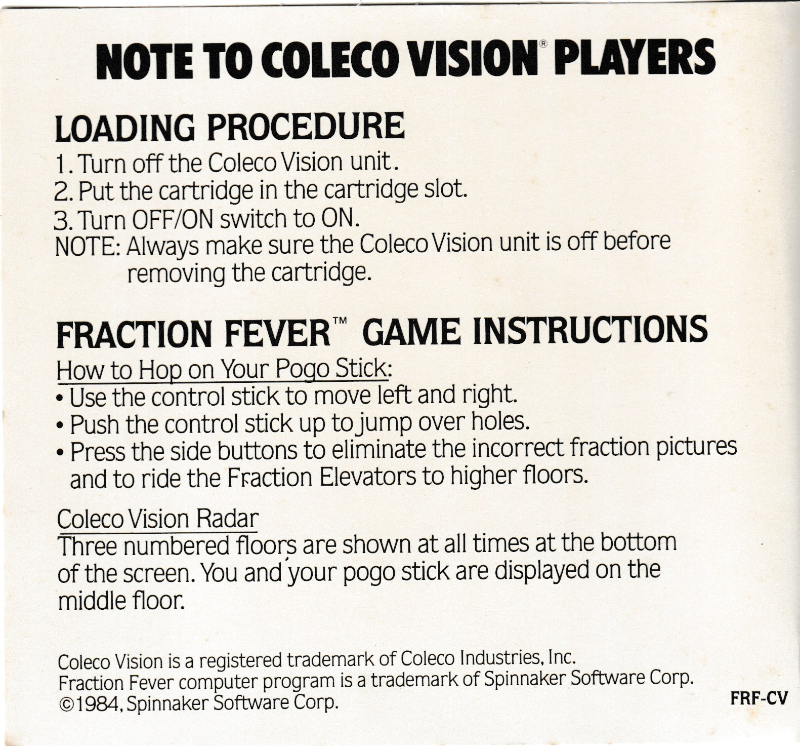 Fraction Fever (Small) Insert 1