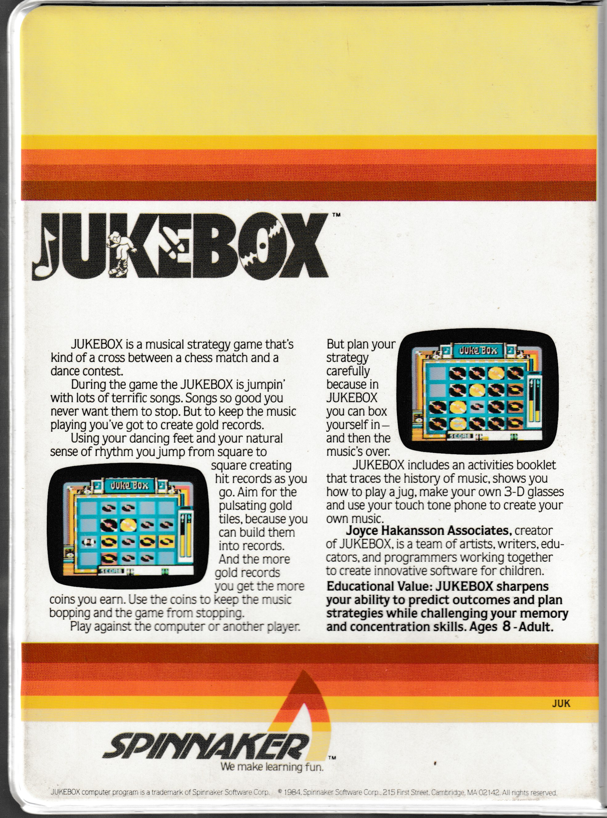Jukebox US Back Box Art