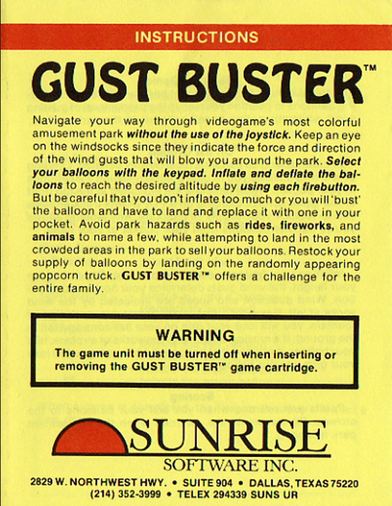 Gust Buster US User Manual