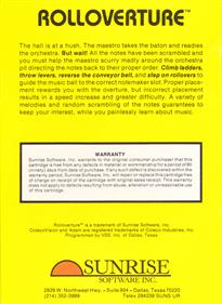 Rolloverture US Back Box Art