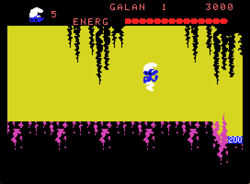 Duendes / Piloto del Tiempo  (Smurf Rescue / TimePilot) Screenshot 2