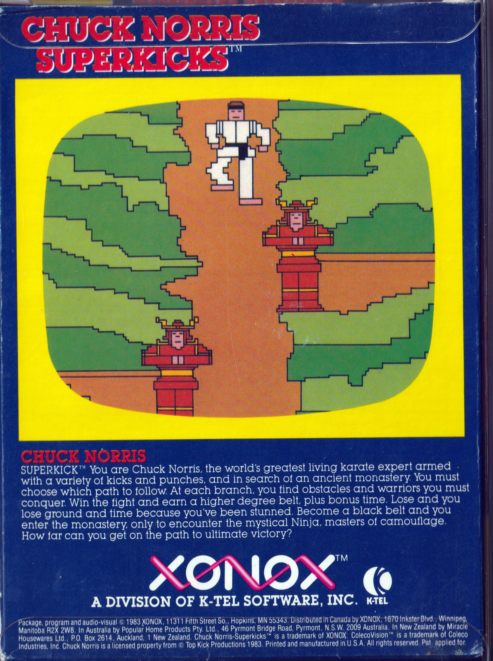 Chuck Norris Superkicks US Back Box Art