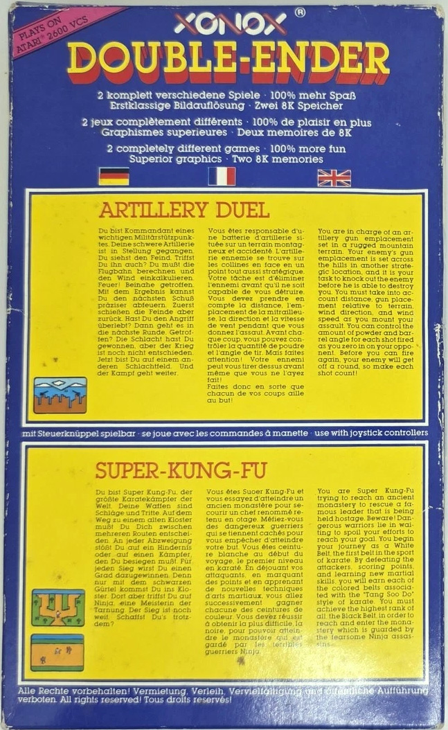 Double Ender: Artillery Duel / Super Kung-Fu (EU) Box art
