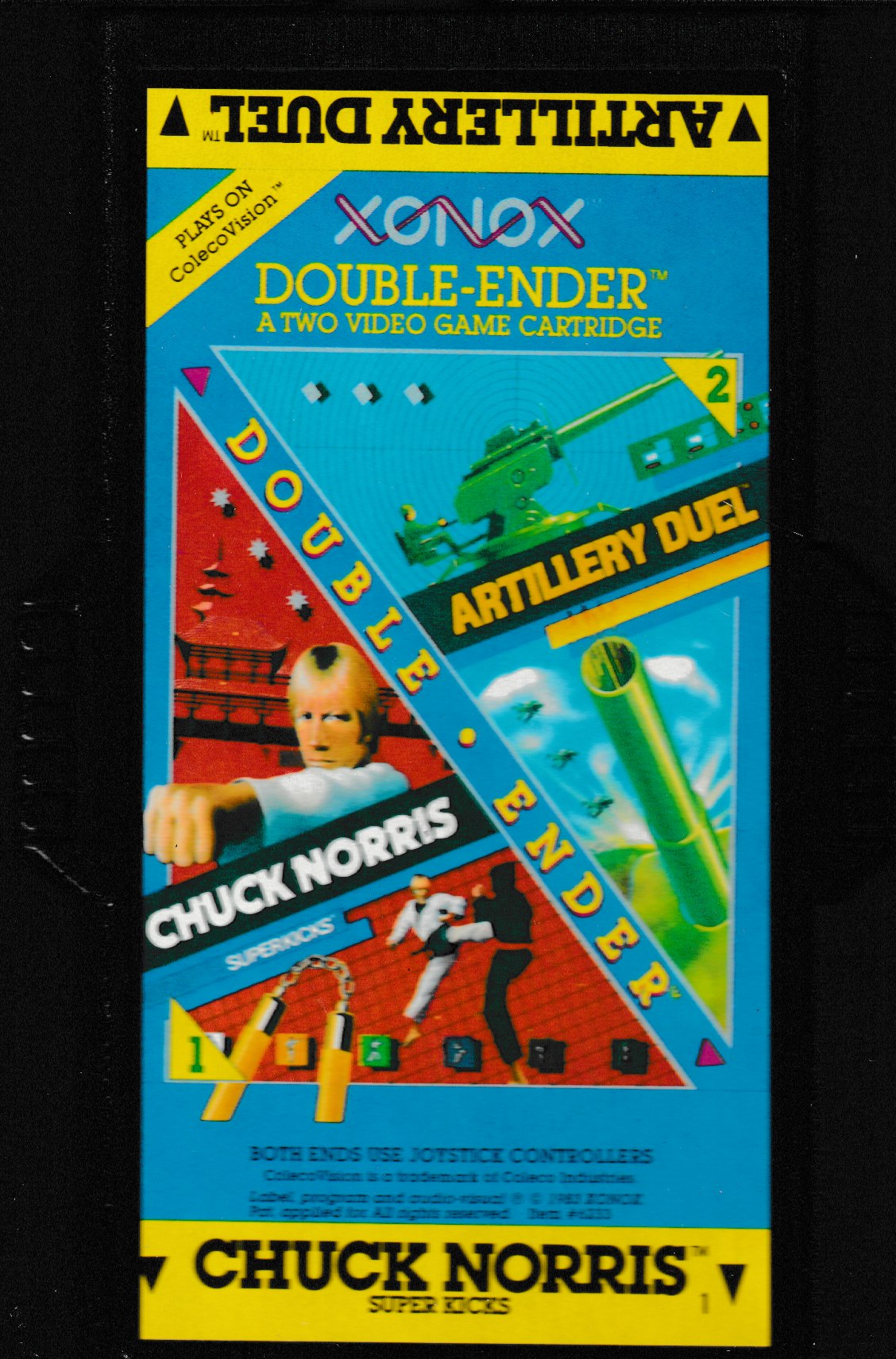 Double Ender: Artillery Duel / Chuck Norris Super Kicks (Orange) Main Cartridge