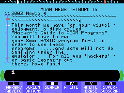 ANN Disk - 2003-10 - Hacker's Guide to ADAM Screenshot 2