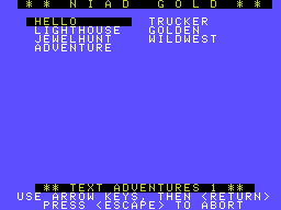 ANN Disk - 2006-03 - NIAD GOLD Text Adventures Screenshot 2