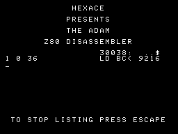 ANN Disk - 2013-09 - z80 Disassembler Screenshot 2