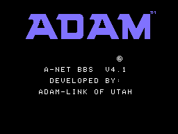 A-Net ADAM BBS v4.0/4.1