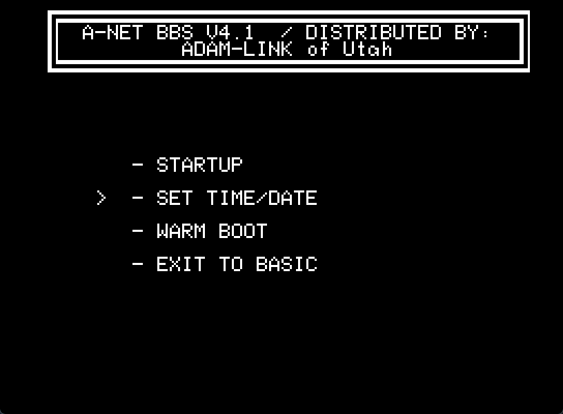 A-Net ADAM BBS v4.0/4.1 Screenshot 4