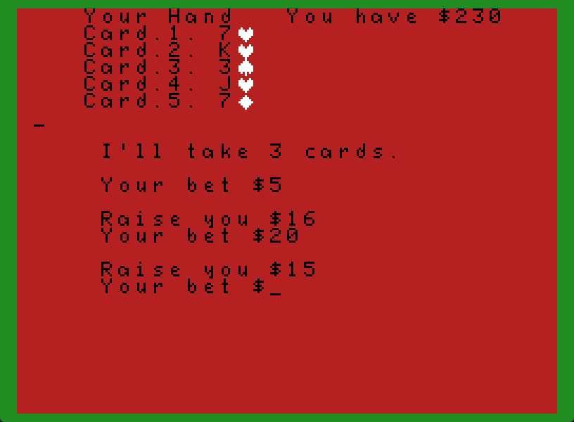 Strip Poker (1989) (ADAMzap Software).dsk Screenshot 5