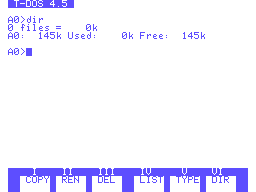 TDOS v4.5 5.25 160K Single Sided Disk Screenshot 2