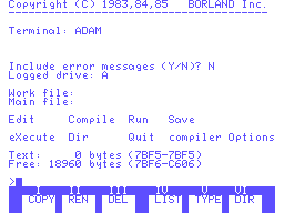 Turbo Pascal v3.0A Screenshot 2