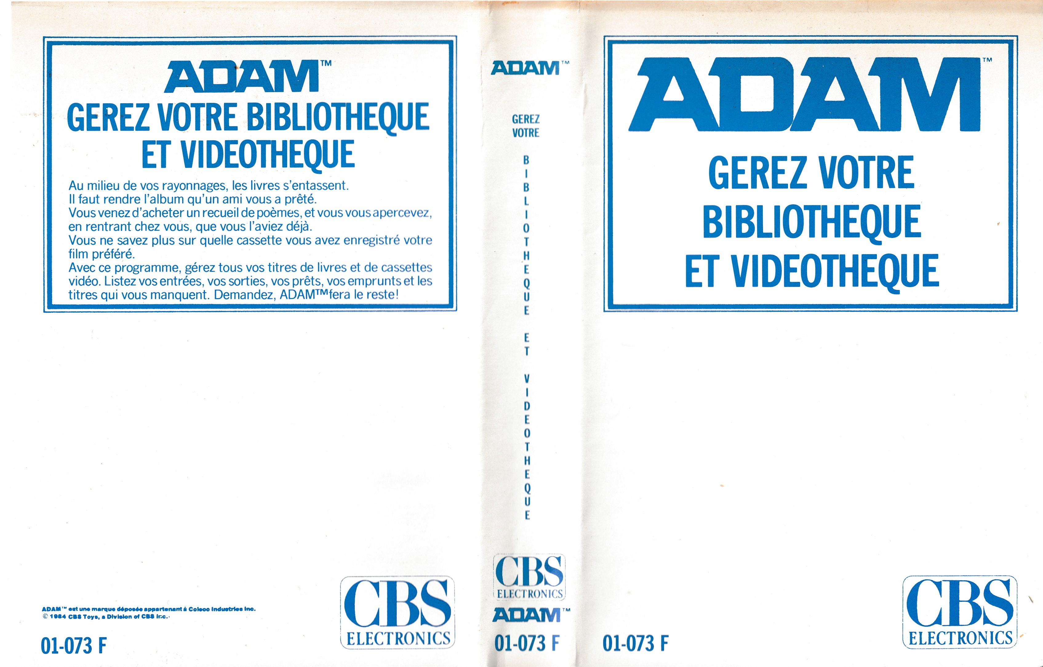 GEREZ VOTRE BIBLIOTHEQUE ET VIDEOTHEQUE Package