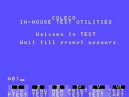 Coleco In-House Test Carts #03 Screenshot 1