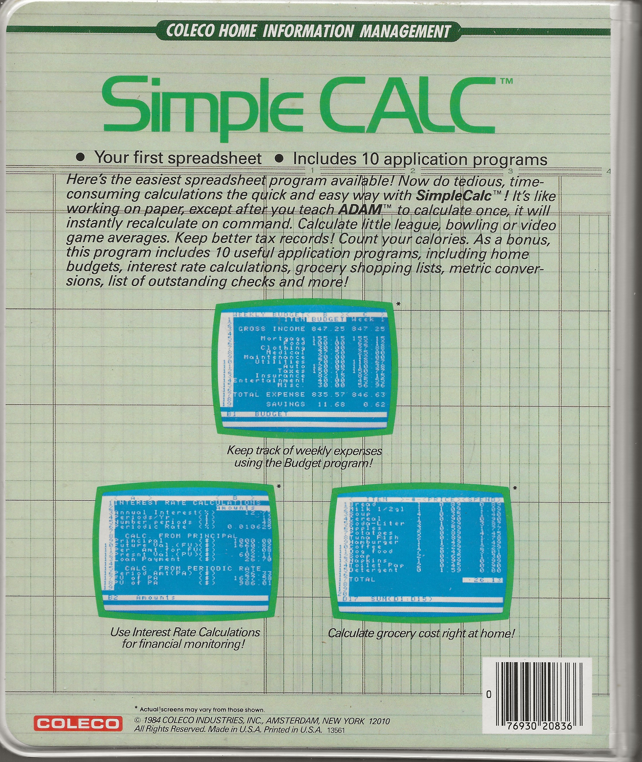 Simple CALC Package