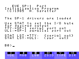 EVE CP/M Utilities Screenshot 2