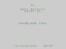 TaxHELPER 1991 Screenshot 1