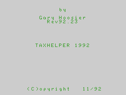 TaxHELPER 1992 Screenshot 1